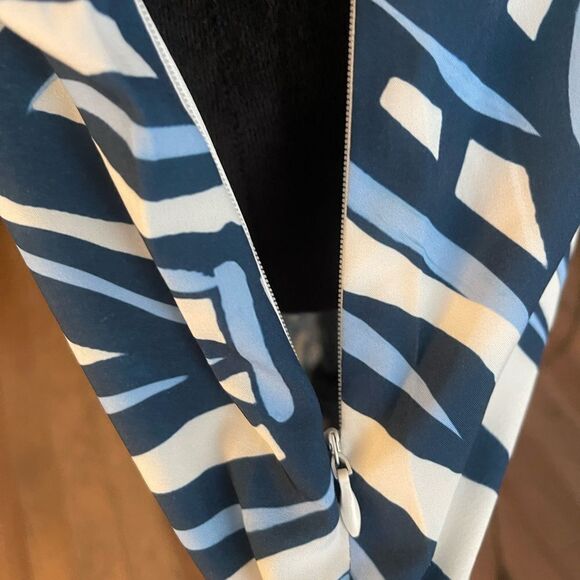 Sam Edelman Faux Wrap Maxi-Dress V-Neck Sleeveless NWT Sz 10 geometric pattern - Picture 13 of 15